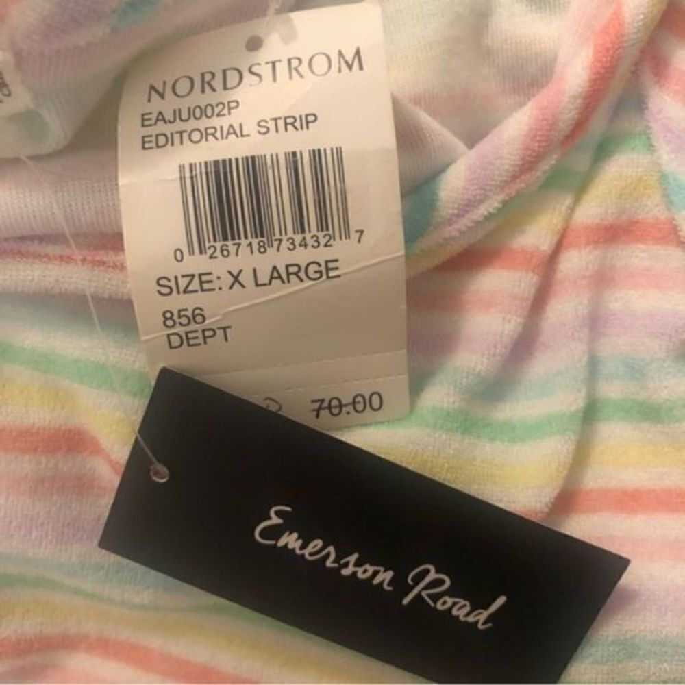 NEW!‎ Emerson Road Terry Rainbow Editorial Stripe  Romper Jumper - Picture 4 of 5